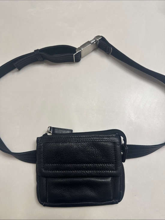 Fossil Handbags - Fossil Black Leather Mini Belt Bag